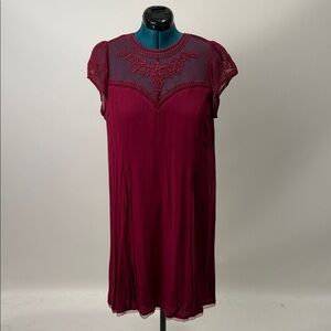 Maurices Burgundy Lace Mini Dress